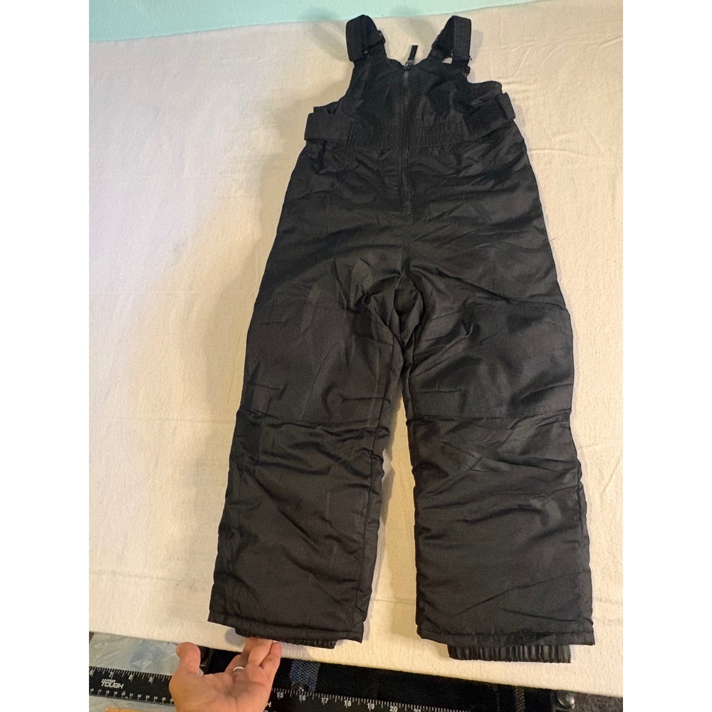Cat & Jack Kids Black Insulated Snow Bibs Overalls 4T 139